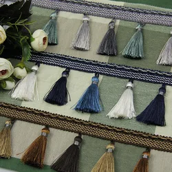 1meter/lot Curtain Fringe Trim Silk Tassels Fringe Sewing Tassel Trim Key Tassels For DIY Latin Dress Stage Clothes Accessories