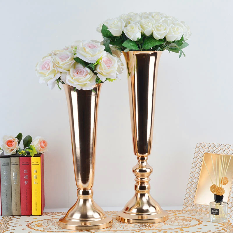 1 Pcs Metal Candle Holders Flowers Vase Candlestick  Road Lead Candelabra Centerpieces Wedding porps Christmas decoration