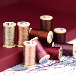 Roll Of 0.3mm polyamide fibre line  Hand-woven embroidery thread Tassels Line 50M High strength 3 Strands Thread brown