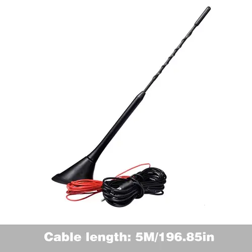 Imagen 2 del producto Kit de Base aérea de antena de Radio AM FM para coche, accesorio Universal para montaje en techo, amplificador activo DAB + Radio FM, mástil de antena aérea