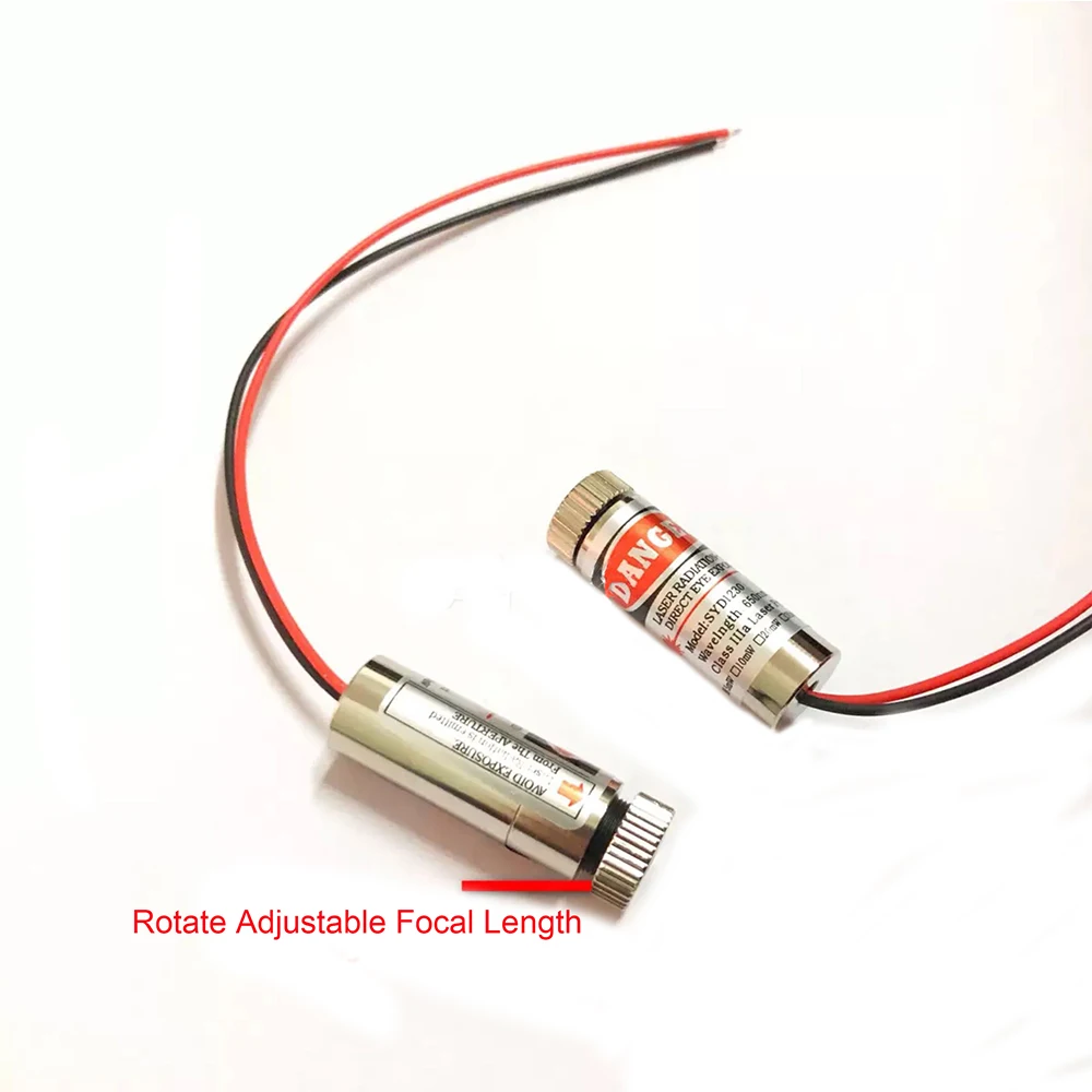 50mW 650nm 12x35mm DOT/Line/Cross positioning Adjustable Focusable 3V-4.5V Red Laser Module 12mm LED Module LD Light