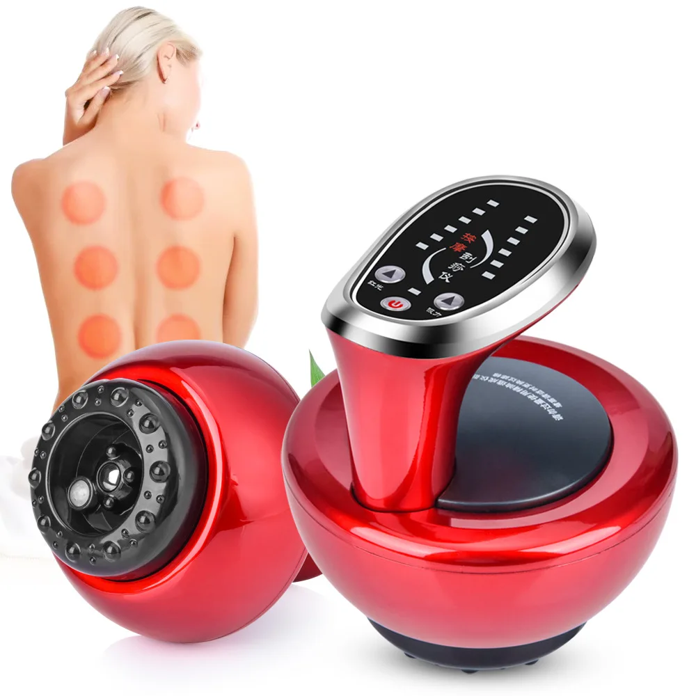 

Electric cupping body scrapping therapy instrument portable hot compress massage meridian body massager