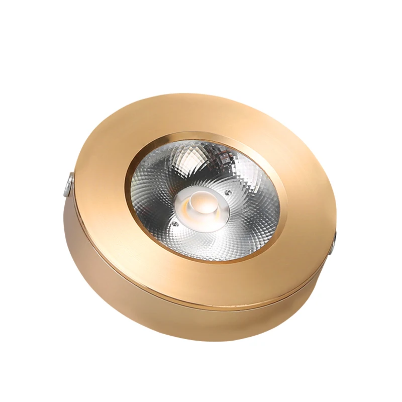 

Ultrathin Surface Downlight Diameter 75mm 5W LED Downlight Golden Black White Alloy Body Cabinet Ceiling Spotlight