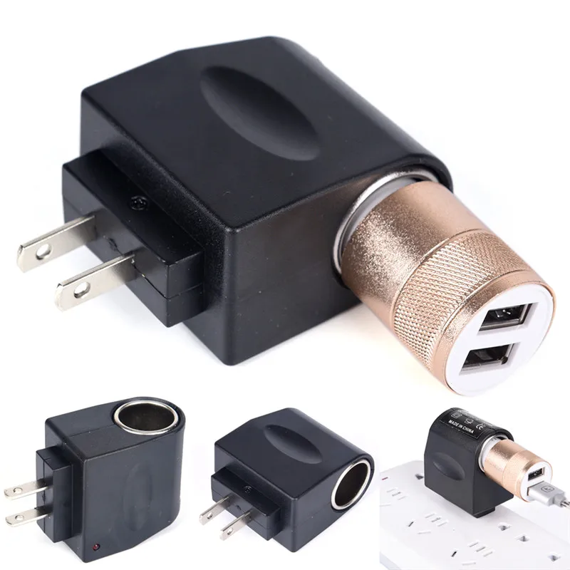 New 110V - 240V AC Plug To 12V DC Car Cigarette Lighter Converter Socket Adapter New