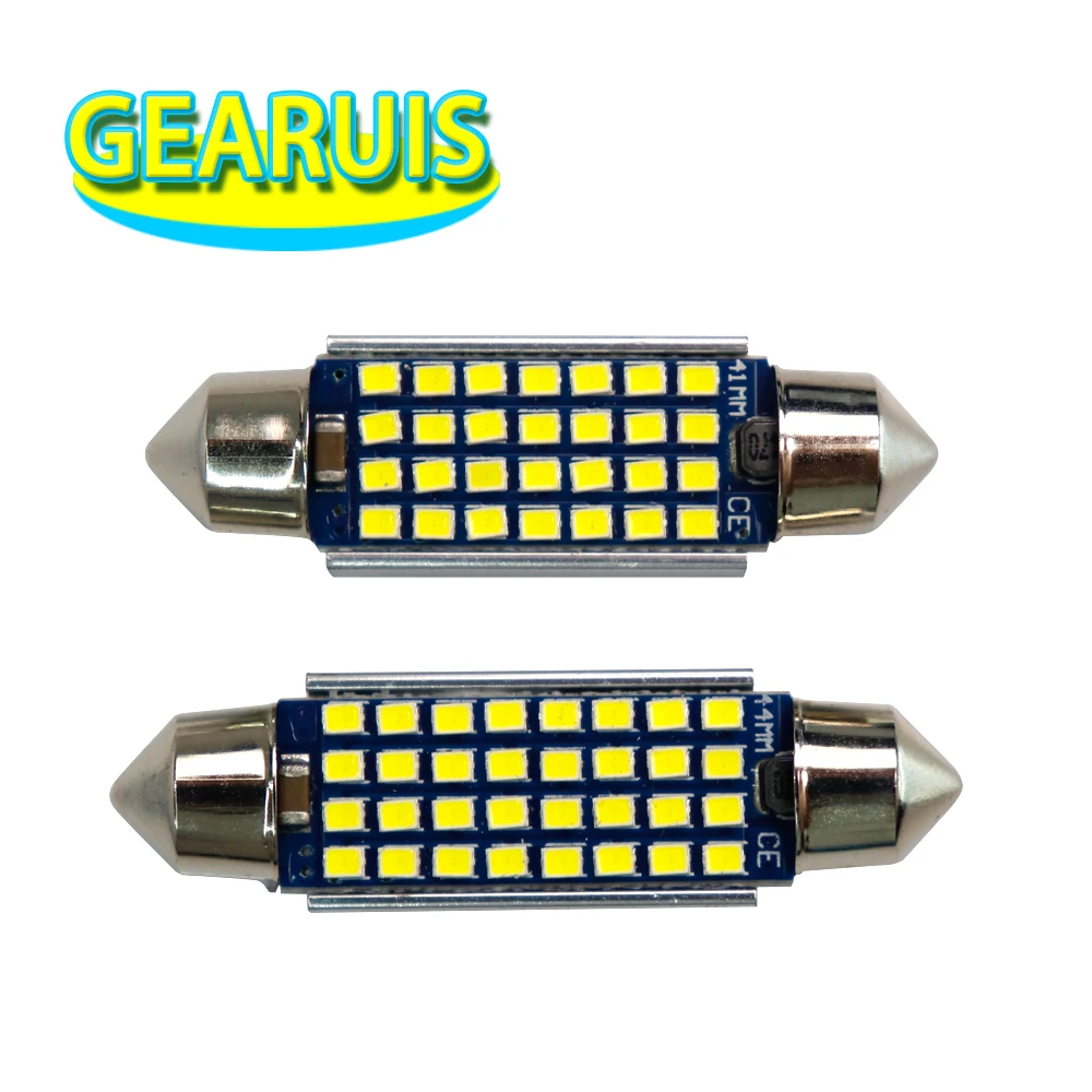 

100pcs Dome lights c5w CANBUS 3W festoon 32 SMD 44mm 28 smd 2016 LED 41mm Car Light Interior Dome Lamp Reading Bulb 12V