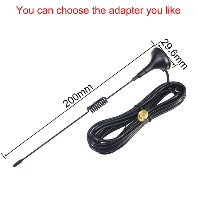 3.5dbi Gains Ads-b 1090mhz Antenna Diy Adapter Sma Ts9 Tnc Crc9 Bnc Mcx Smb  Rp Sma Male Connector Aerial Magnetic Base Rg174 3m - Communications  Antennas - AliExpress