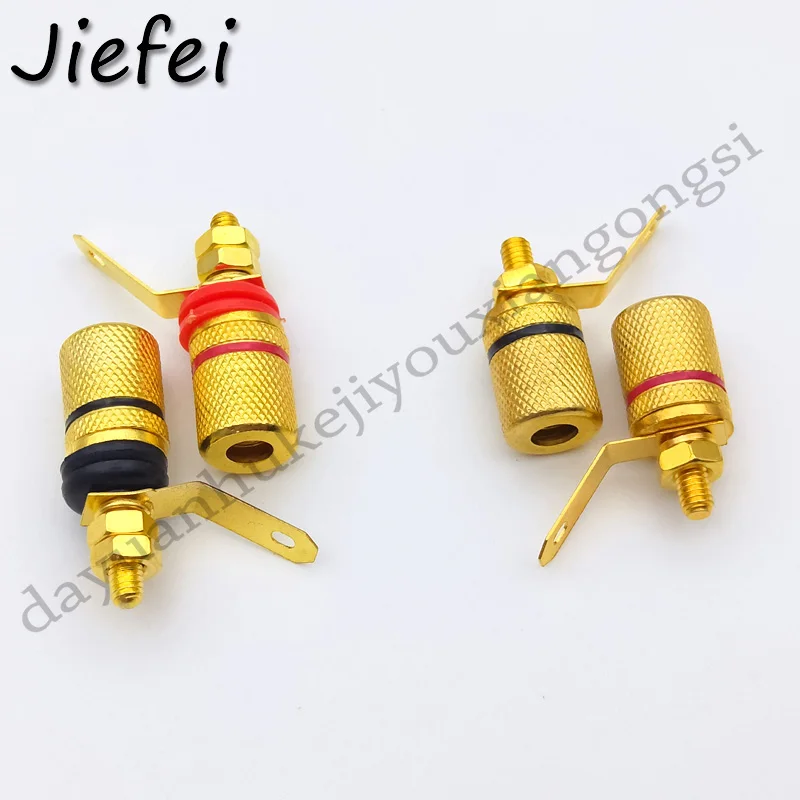 

20-200Pcs 26mm / 33mm Gold Plated Amplifier Speaker Binding Post 4mm Banana Plug Speaker Terminal Binding Post for Connector