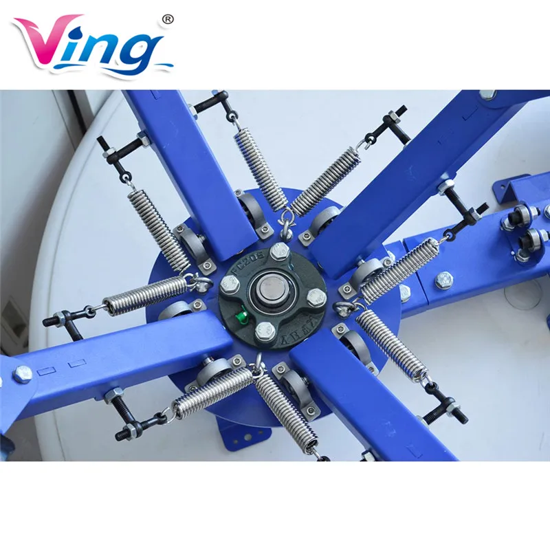 4 Color 1 Station Silk Screen Printing Press Equipment DIY Rotary Print Machine