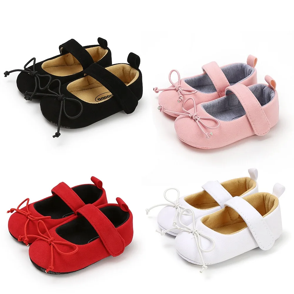 

New Arrival Toddler Newborn Baby Girls Crib Shoes Infant Bowknot Soft Sole Non-slip Cute Warm Cute Baby Shoes