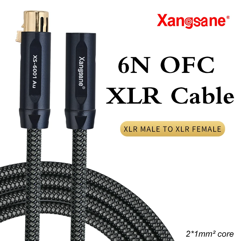 

Xangsane XS-6001Au 6N oxygen-free copper hifi balanced cable pure copper gold-plated XLR cable microphone sound card cable