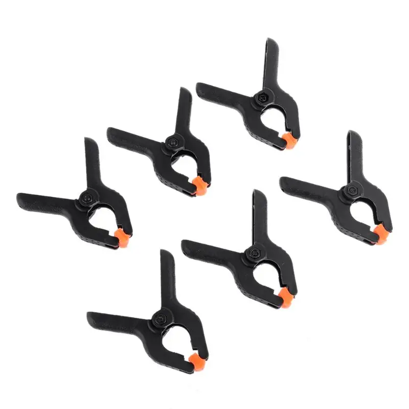 6 PCS New Hard Plastic Micro Spring Clamps Set DIY Tools Clips Grips L69A