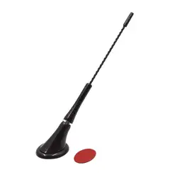 X Autohaux Auto Black Adhesive Base Car External Radio Signal Decorative Antenna Aerial Replaceable Accessories Decorate Tools