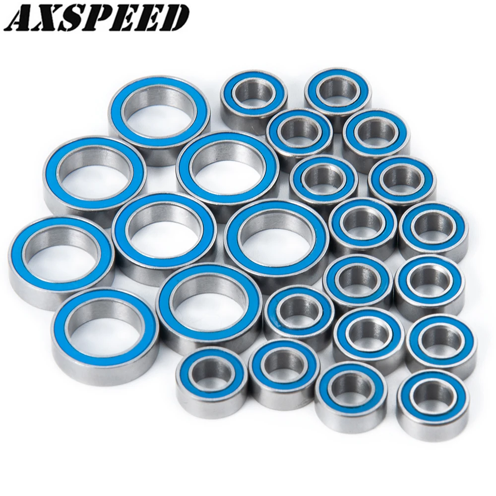 AXSPEED 25PCS Bearings Kit 10x15x4mm 5x10x4mm for Redcat Gen7 Pro Sport Everest 10 RC Crawler Blue Bearing Parts