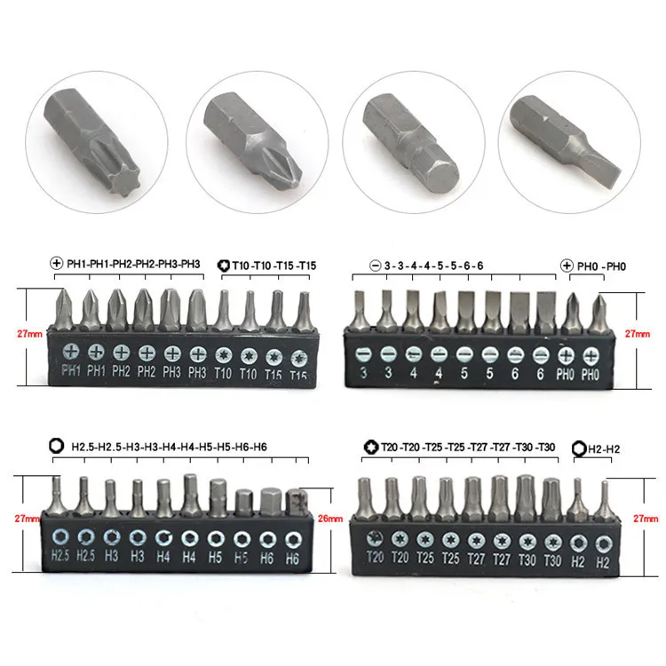 Jeu d'embouts de tournevis de précision, Kit d'outils de réparation de tournevis magnétique, boîte à outils domestique pour téléphone outil manuel de réparation d'ordinateur 58 pièces