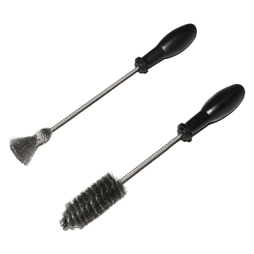 2pcs Injector Sleeve Cup Bore Seat Cleaning Brush Kit For Ford Powerstroke 7.3L 6.0L 6.4L 6.7L 1994-2018 Caterpillar 3126 C7 C9