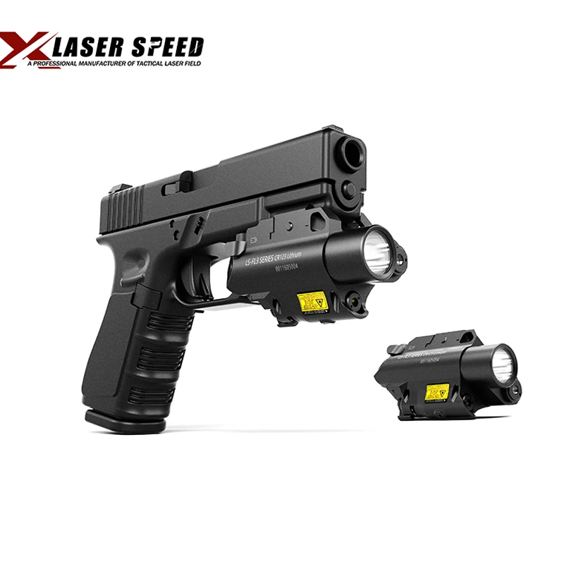 

Laserspeed алюминиевый Компактный ИК и зеленый лазерный прицел, двойной луч с высокой световой лампой, тактический комбинированный Glock 17 полноразмерный пистолет