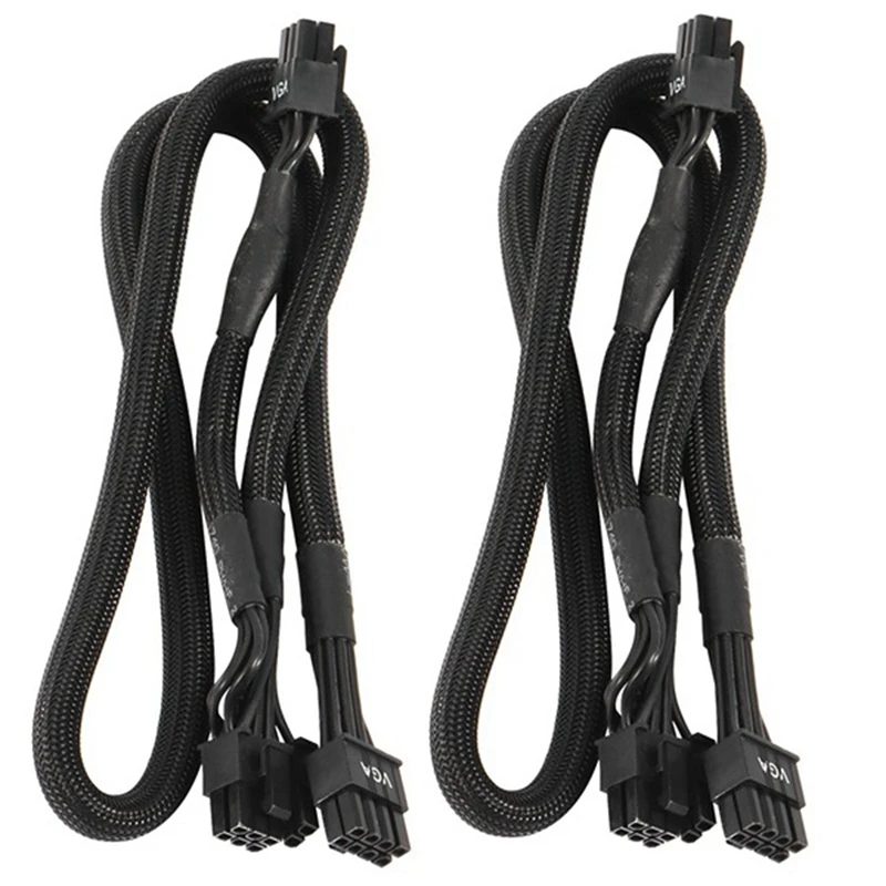 

2Pack 8 PIN TO Dual 8 Pin 6 PIN PCIE VGA Power Supply Cable for EVGA Supernova G2 G3 G5 P2 T2 GS G+ 650 750 850 1000