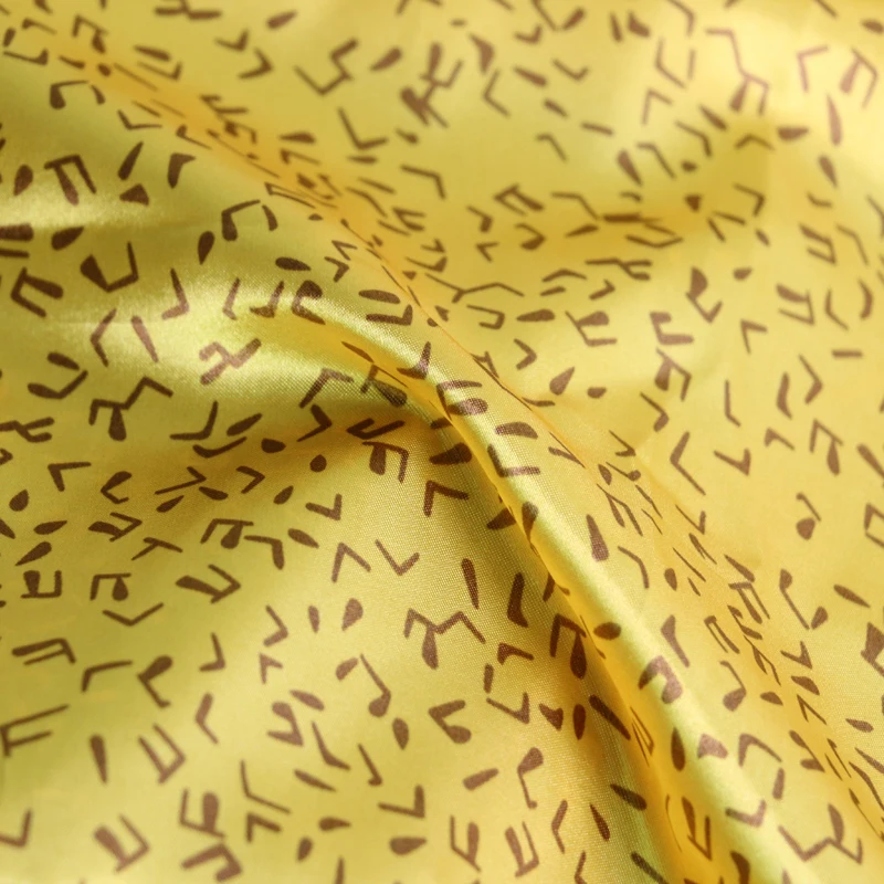Meter glänzendes Futter, Pyjama, Robe, Hemd, Taschenmaterial, Musikdruck, Satin, Charmeuse-Stoff, Polyester, weich – Detail 16