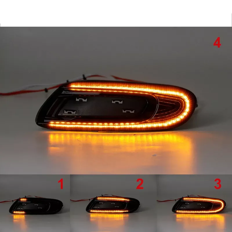 Replacement LED Side Lamp Smoked Black and White Cover Yellow Color For Mini Cooper F55 F56 F57(2 Pcs/Set)