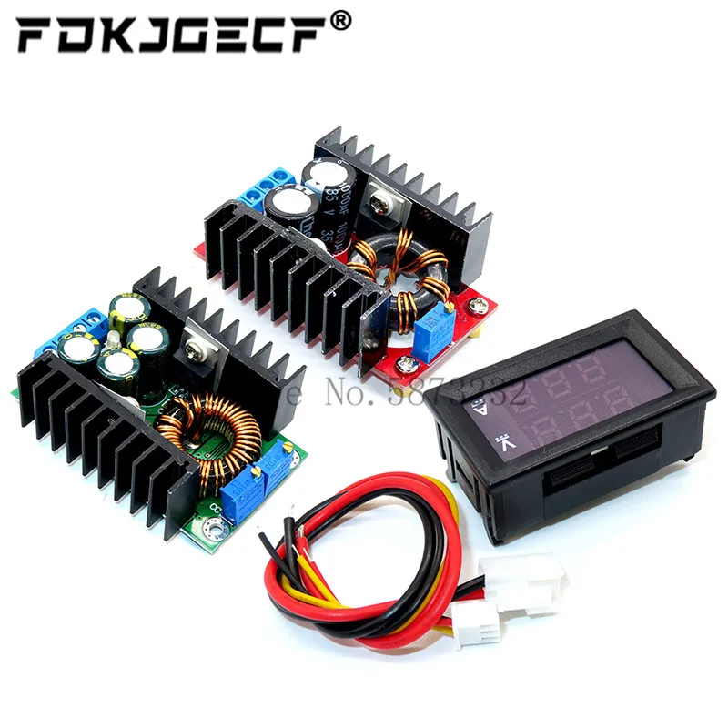 DC DC 150W Boost Converter / 9A 300W Step Down Buck Converter Power module DC 0-100V 10A Digital Voltmeter Ammeter Dual Display