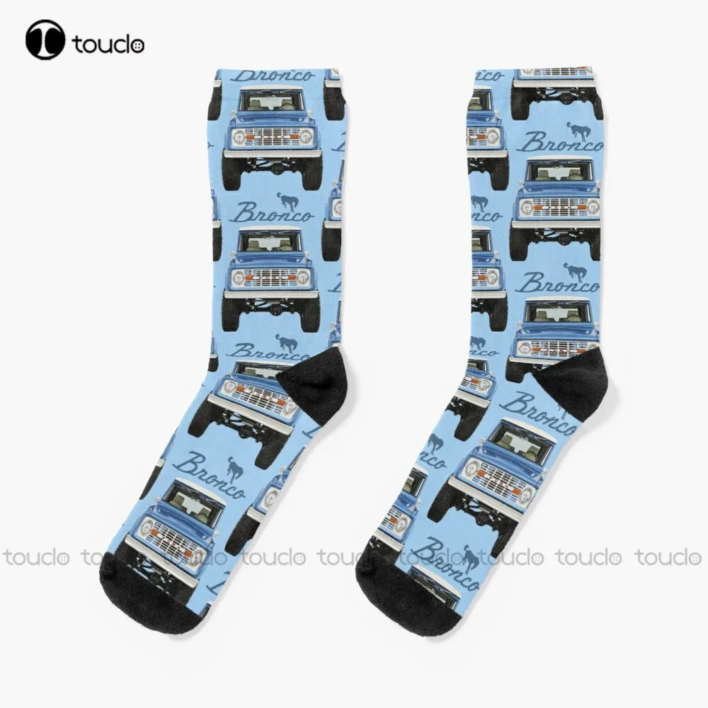 New 1975 Blue For Bronco Offroad Car, Truck Socks Womens Boot Socks Personalized Custom Unisex Adult Socks Teen Socks