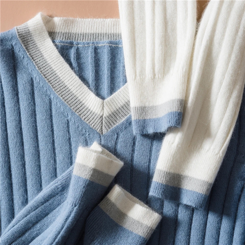 2020 Autumn and Winter New Cashmere Sweater Woman Sweaters V-neck Sweater Loose sweater Ladies pullover Sweater Women Sweater