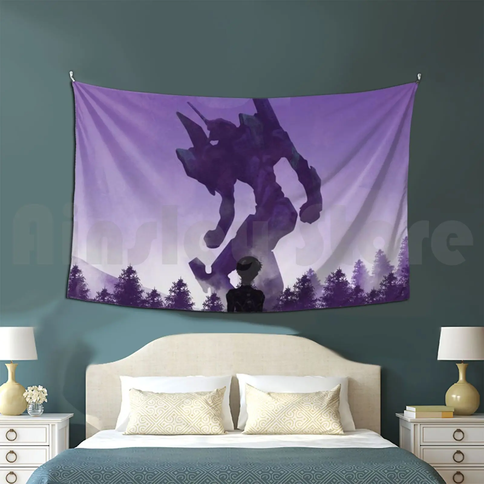 Purple Shinji Customized Tapestry Anime Eva Shinji Manga Asuka Ikari Nge Shinji