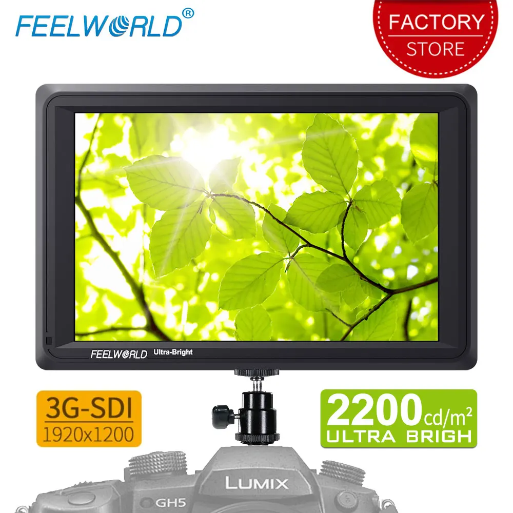 Feelworld FW279S 7 بوصة 3G SDI 4 K HDMI DSLR كاميرا جهاز المراقبة الميدانية جدا مشرق 2200nit كامل HD 1920x1200 LCD IPS ل في الهواء الطلق