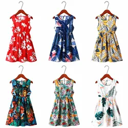 Children Girl Dress Summer Child Girls Clothing Cotton Sleeveless Flower Kids Summer Dresses for baby Clothes girls dresses