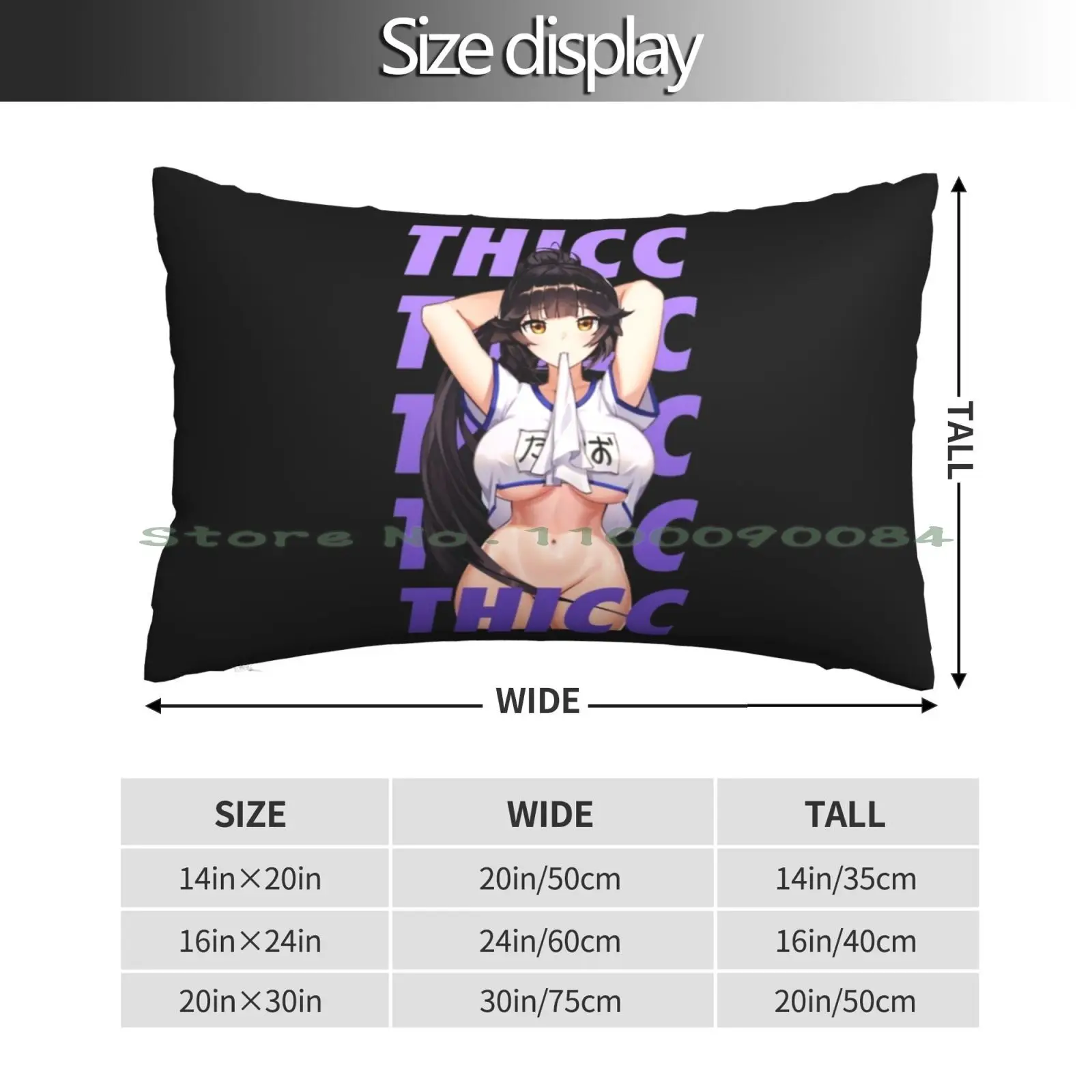 Ecchi Thicc Anime Girl Pillow Case 20x30 50*75 Sofa Bedroom Waifu Ecchi Manga Sexy Anime Kawaii Tits Boobs Erotic Lewd Japanese