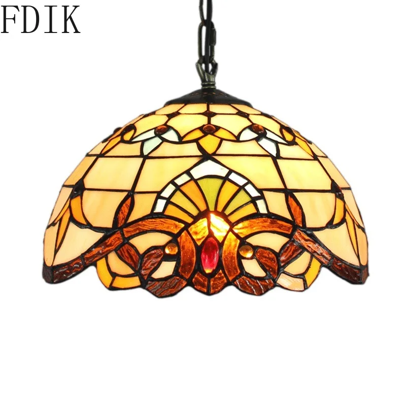 

Nordic Retro Pendant Lamp Baroque Glass Led Hanging Light Fixtures for Home Bedroom Living/dining Room Industrial Decor Lighting