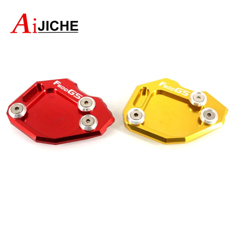 Motorcycle CNC Kickstand Foot Side Stand Extension Pad Support Plate For F800GS F800 GS F 800GS 2008-2015