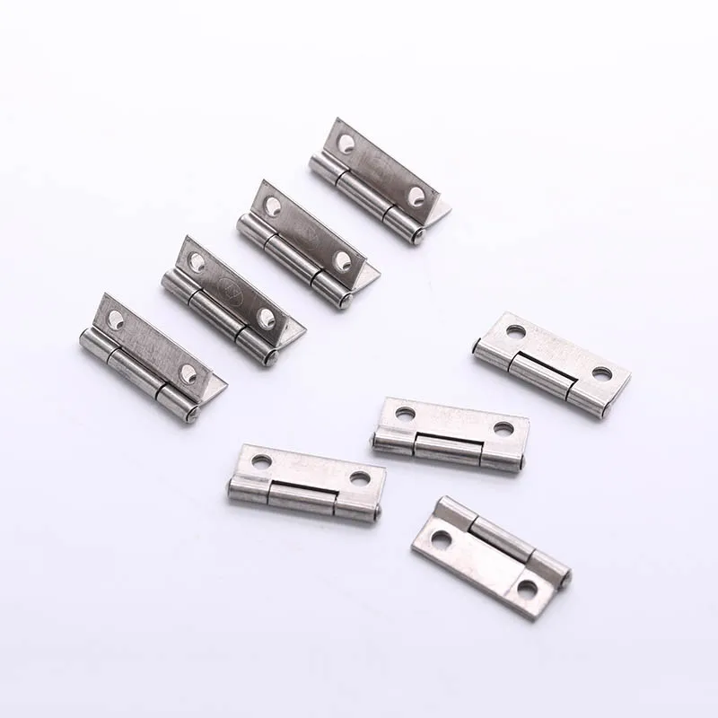 20PCS Stainless Steel 3A Small 1 Inch Furniture Hinge Hinge Length Is about 25mm Width 19mm Thickness 0.9mm Suitable for Doors