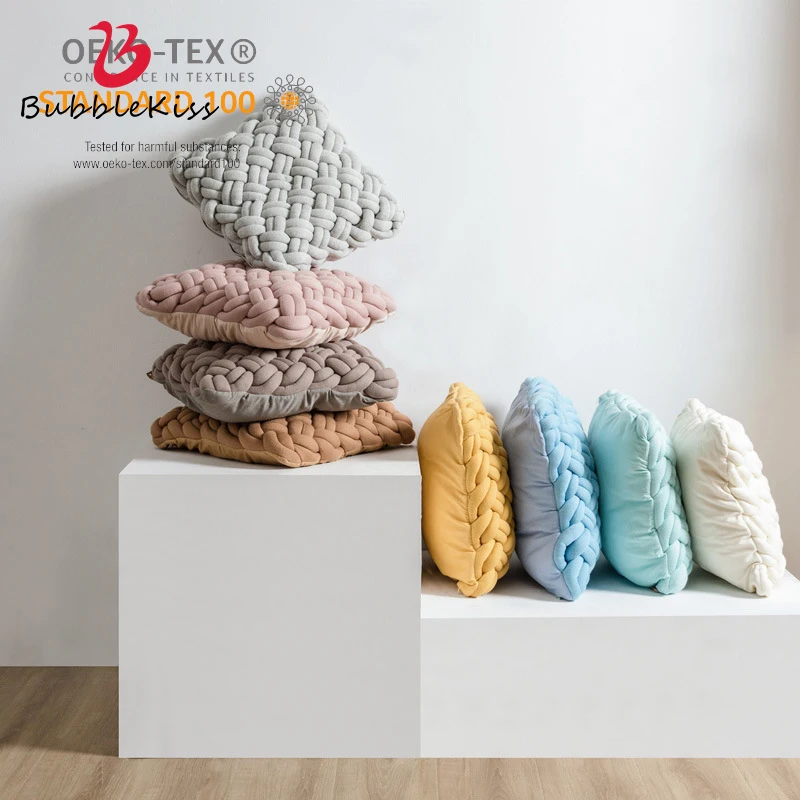 

Bubble Kiss Nordic Style Home Decoration Chair Back Cushions Cotton Hand Knot Car Seat Cushion Bed Sofa Decorative Throw Pillow