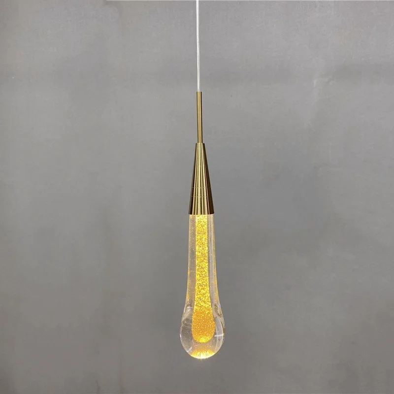 Bedroom Bedside Crystal Pendant Lights Creative Simple Drop Shaped Pendant Lamps Bar Bathroom Home Decor Hanging Light Fixtures