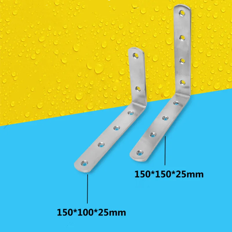 10PCS Stainless Steel Angle Corner Brackets Fasteners Protector Seven Size Corner Stand Supporting Furniture Hardware