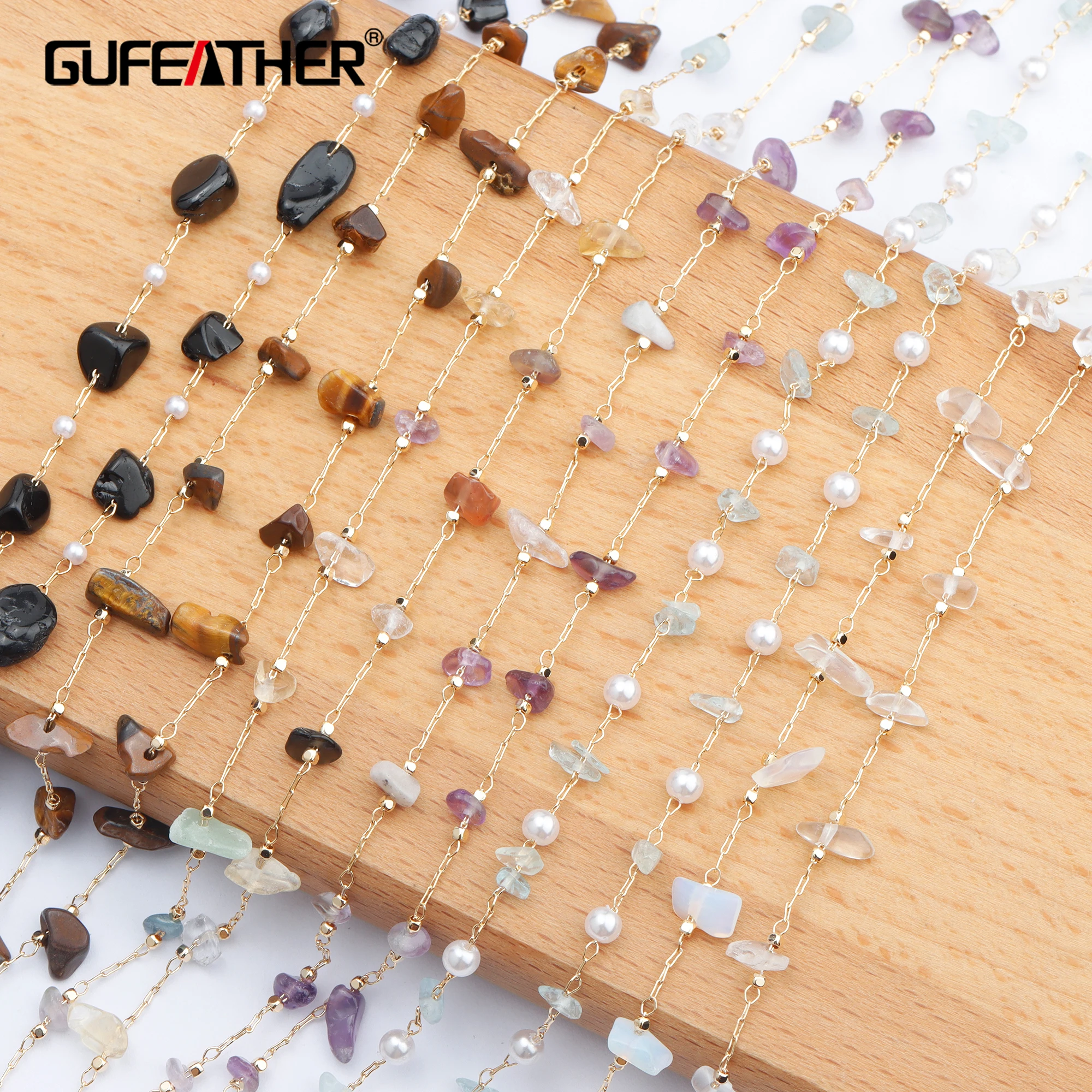 

GUFEATHER C98,jewelry accessories,pass REACH,nickel free,18k gold plated,diy chain,natural stone,diy bracelet necklace,1m/lot