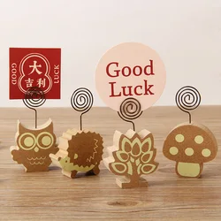 Cute Wooden Owl, Hedgehog, Animal Message Holder, Note Holder, Photo Holder, Big Tree Mushroom business card holder