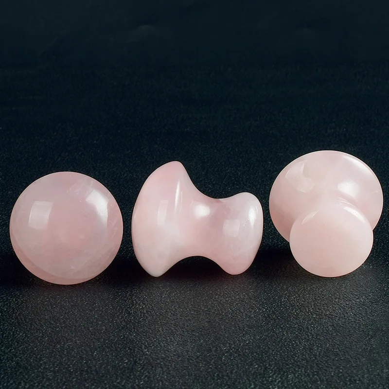 Rouleau de Massage en Jade pour le visage, les bras, le cou, le corps, le SPA, Quartz Rose