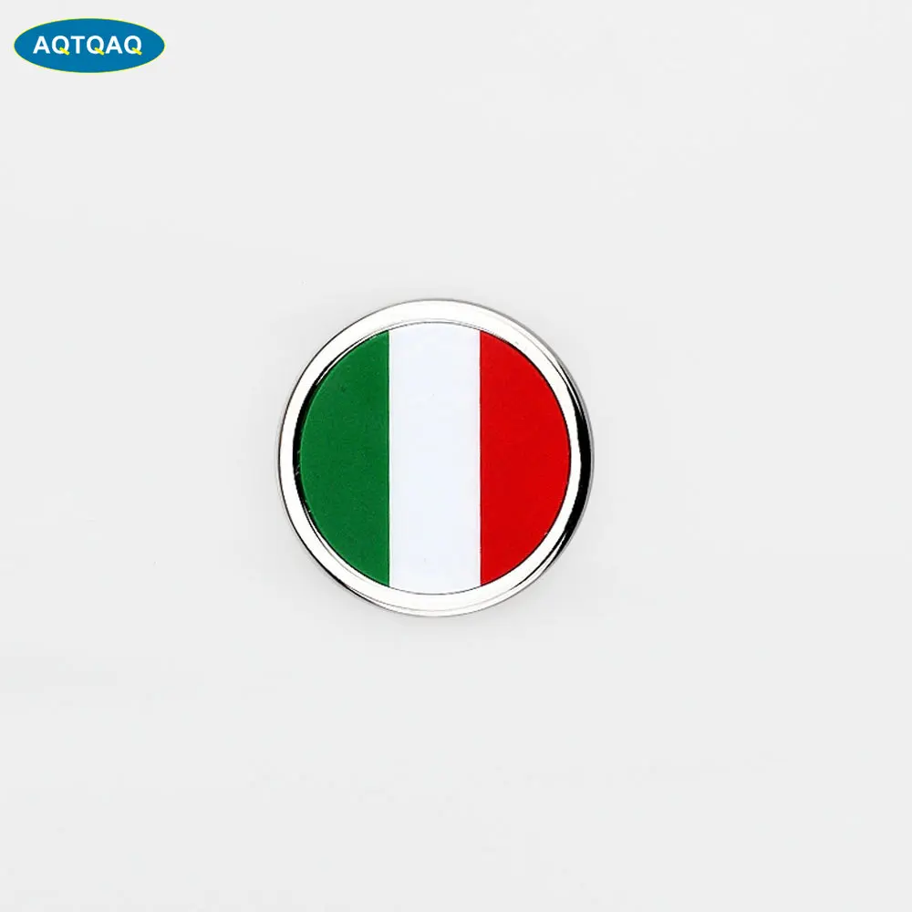 

1 шт. внешние аксессуары для автомобиля, наклейка с флагом Италии, металлическая мини-круглая эмблема для Toyota Rover Dodge Skoda