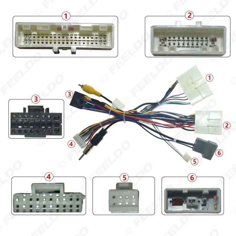16PIN Android Power Cable Adapter Car Audio for Nissan Sylphy Tiida CD/DVD Player Wiring Harness Accessory