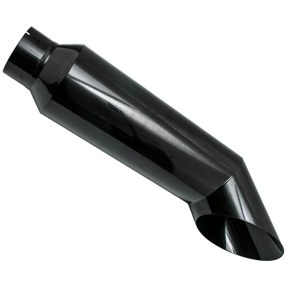 5" Inlet 8"Outlet 36" Long Miter Black Angle Cut Diesel Smoker Exhaust Stack Tip for Ram 2013 2014 2015 2016