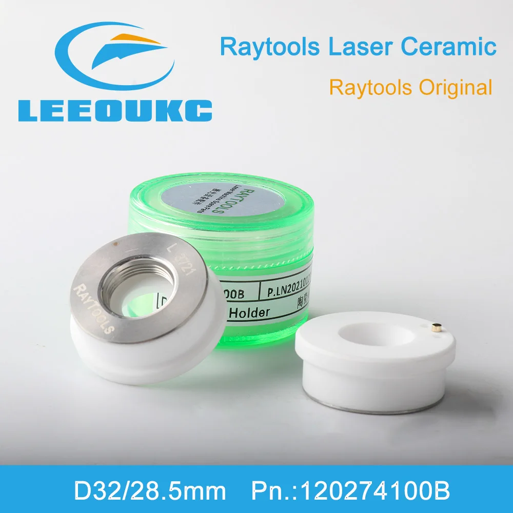 LEEOUKC Raytools Original Laser Ceramic Nozzle Holder D32/28.5mm M14 For Raytools BM109 BT240S BM111 BM114S Fiber Laser Head