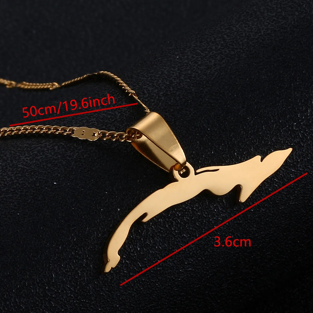 Stainless Steel Gold Color Cuba Map Necklaces For Women Map of Cuba Charm Jewelry
