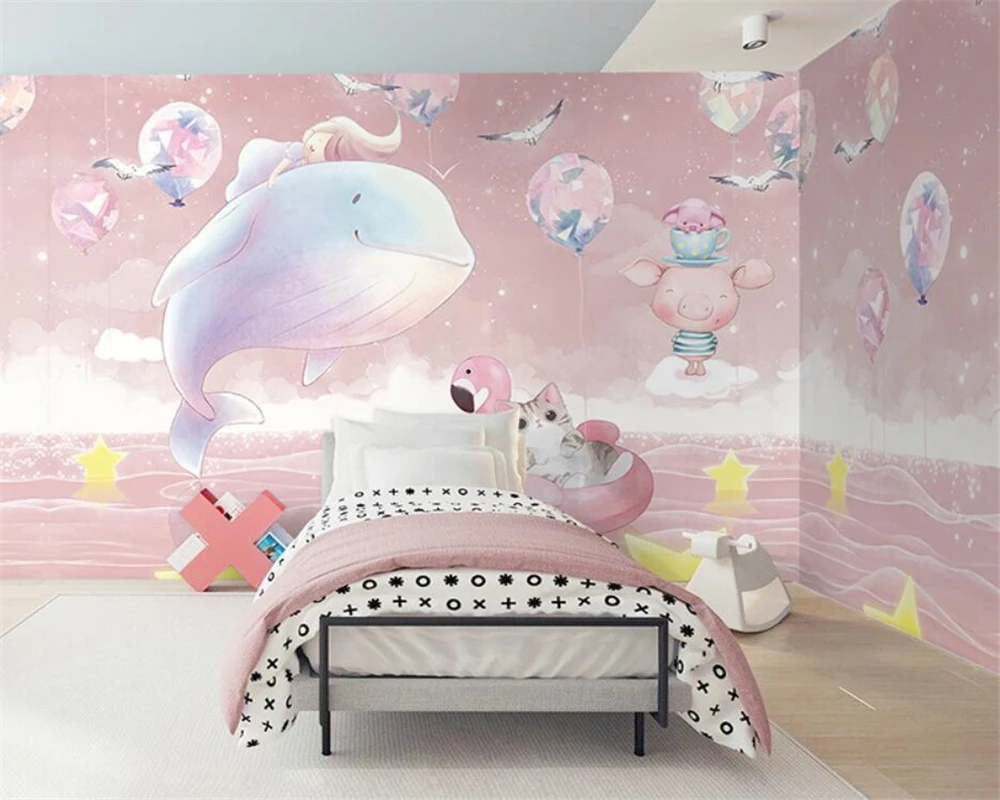 beibehang Customized TV background suitable for children's room boy girl bedroom room wallpaper papel de parede papier peint