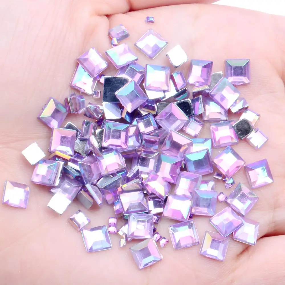 Acrylic Rhinestones FlatBack Square 2mm 1g About 300pcs For Crafts Scrapbooking DIY Clothes Nail Art Decoration