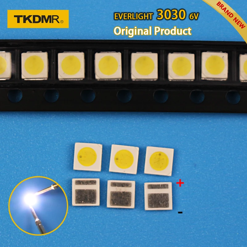 TKDMR 50pcs led tv backlight  1.2W·1.8W 3030 6V kit electronique led led for lcd tv repair Assorted pack kit Cool white