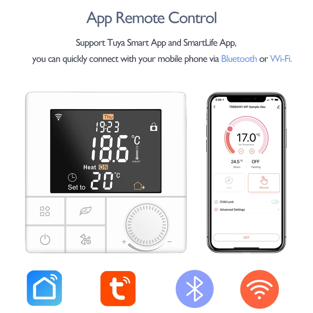 Beok Smart Thermostat Wifi Temperatur Controller Für Gas Boiler Room Heizung Touch-Screen Funktioniert Mit Alexa Google Home TR8B