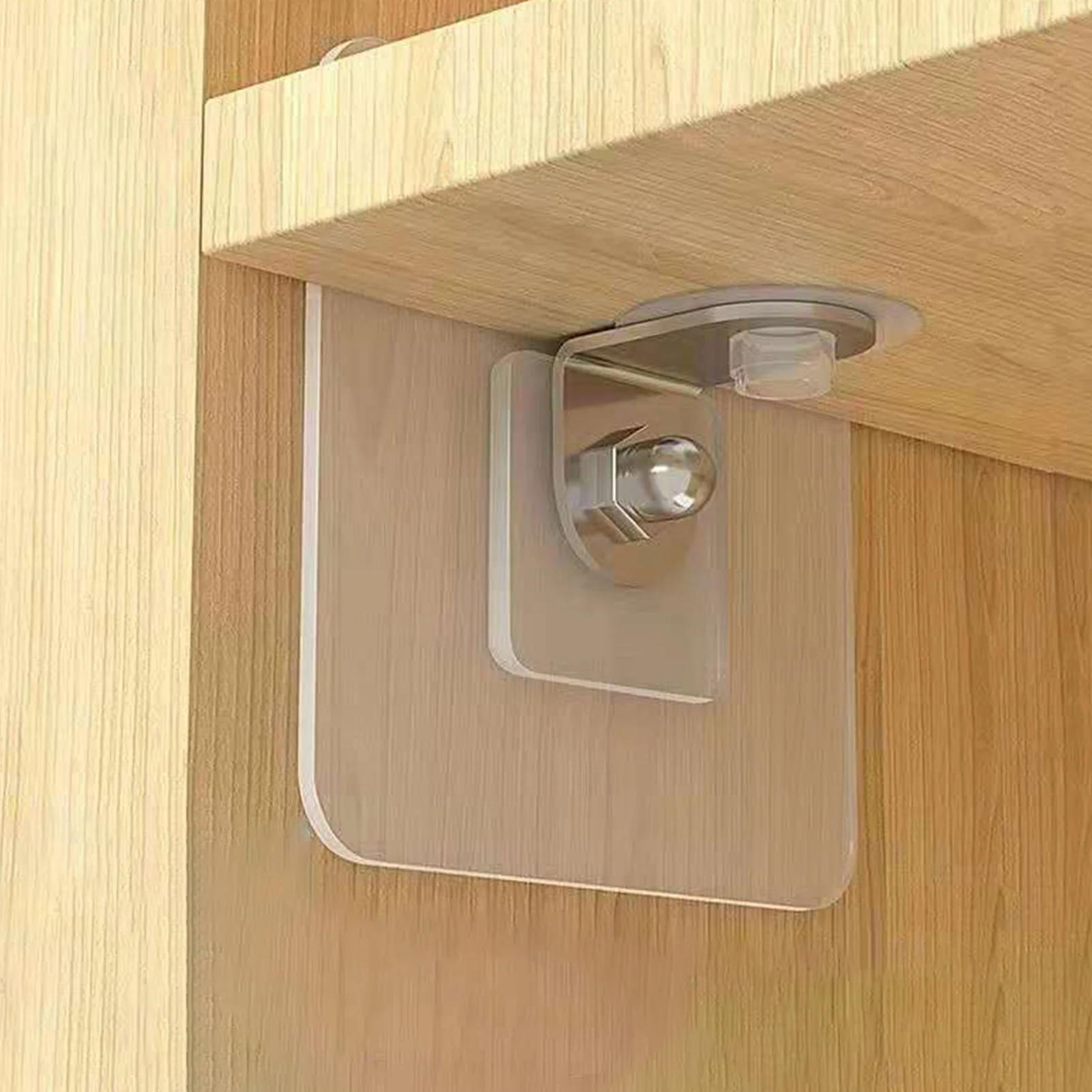 4/8PC Fixed Bracket Shelf Support Peg Non-perforated Non-marking Compartment Plate Hook Self Adhesive Closet Shelf Physical