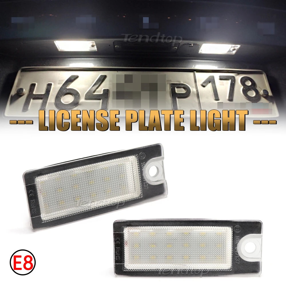 Для автомобильного светодиодного номерного знака Освещение Лампа для Volvo V70 2001-2007 XC70 XC 70 90 S60 S80 светодиодный Автомобильный свет без ошибок аксессуары